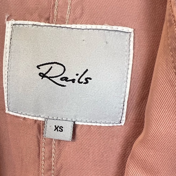 Rails Rowen Blush Pink Button-Front Utility Jacket Size XS - Picture 5 of 10